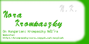 nora krompaszky business card